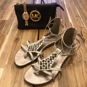 Gladiator Sandals with Embedded Jewels